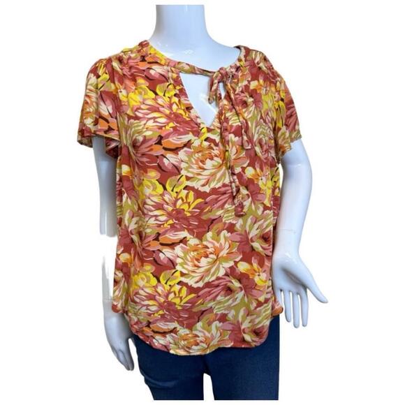 Torrid size 1 orange yellow blouse - Picture 1 of 6
